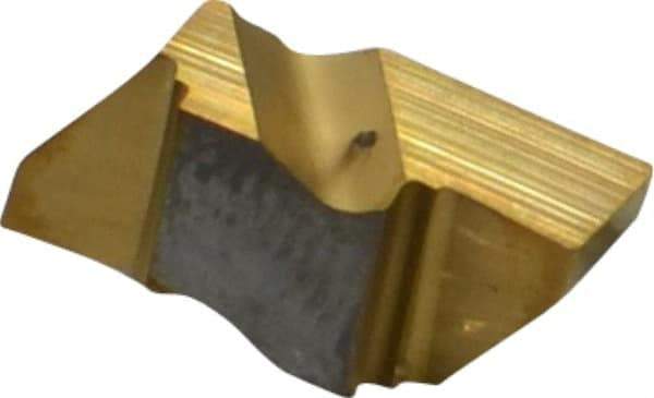 Kennametal - 2125NG Grade KC730, 3.18mm Cutting Width Carbide Grooving Insert - 2.79mm Max Depth of Cut, Right Hand, 0.19mm Corner Radius, TiN Finish - Eagle Tool & Supply