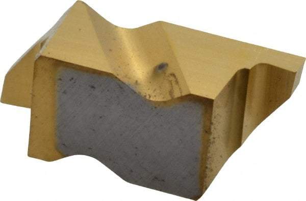 Kennametal - 2041NG Grade KC730, 1.04mm Cutting Width Carbide Grooving Insert - 1.27mm Max Depth of Cut, Right Hand, 0.09mm Corner Radius, TiN Finish - Eagle Tool & Supply