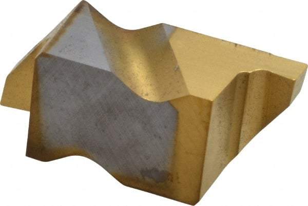 Kennametal - 2047NG Grade KC730, 1.19mm Cutting Width Carbide Grooving Insert - 1.27mm Max Depth of Cut, Right Hand, 0.09mm Corner Radius, TiN Finish - Eagle Tool & Supply