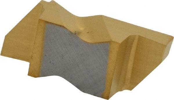Kennametal - 3097NG Grade KC730, 2.46mm Cutting Width Carbide Grooving Insert - 3.81mm Max Depth of Cut, Right Hand, 0.32mm Corner Radius, TiN Finish - Eagle Tool & Supply