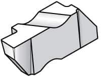 Kennametal - 3125NF Grade K313, 3.18mm Cutting Width Carbide Grooving Insert - 3.81mm Max Depth of Cut, Right Hand, 0.19mm Corner Radius, Uncoated - Eagle Tool & Supply