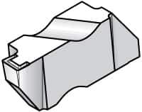 Kennametal - 3M325NG K Grade KC5025, 3.25mm Cutting Width Carbide Grooving Insert - 3.81mm Max Depth of Cut, Left Hand, 0.19mm Corner Radius, TiAlN Finish - Eagle Tool & Supply