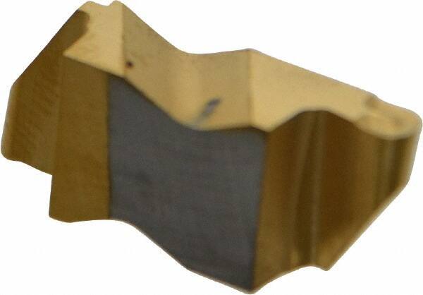 Kennametal - 3047NR K Grade KC730, 2.39mm Cutting Width Carbide Grooving Insert - 3.81mm Max Depth of Cut, Right Hand, 1.19mm Corner Radius, TiN Finish - Eagle Tool & Supply