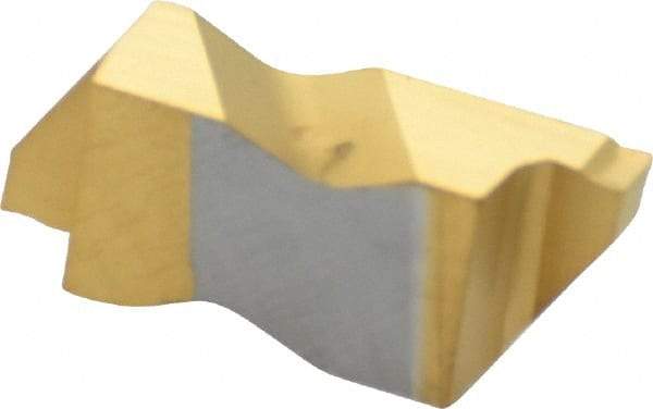 Kennametal - 3M225NG K Grade KC730, 2.25mm Cutting Width Carbide Grooving Insert - 2.39mm Max Depth of Cut, Right Hand, 0.19mm Corner Radius, TiN Finish - Eagle Tool & Supply
