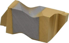 Kennametal - 3078NG K Grade KC730, 1.98mm Cutting Width Carbide Grooving Insert - 2.39mm Max Depth of Cut, Right Hand, 0.19mm Corner Radius, TiN Finish - Eagle Tool & Supply