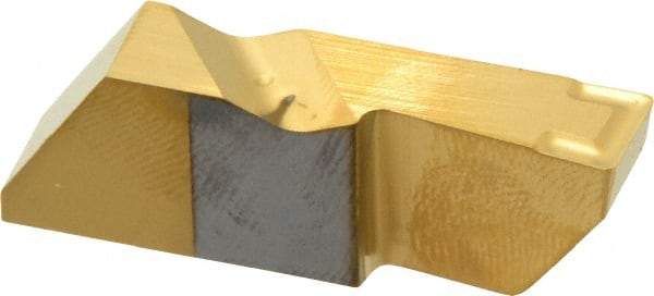 Kennametal - 4250NGD K Grade KC730, 6.35mm Cutting Width Carbide Grooving Insert - 12.7mm Max Depth of Cut, Right Hand, 0.57mm Corner Radius, TiN Finish - Eagle Tool & Supply