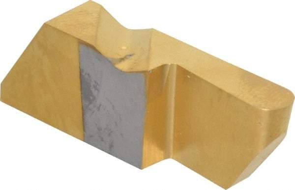 Kennametal - 4094NRD Grade KC730, 4.78mm Cutting Width Carbide Grooving Insert - 12.7mm Max Depth of Cut, Right Hand, 2.39mm Corner Radius, TiN Finish - Eagle Tool & Supply