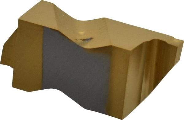 Kennametal - 3M150NG K Grade KC730, 1.5mm Cutting Width Carbide Grooving Insert - 2.39mm Max Depth of Cut, Right Hand, 0.19mm Corner Radius, TiN Finish - Eagle Tool & Supply
