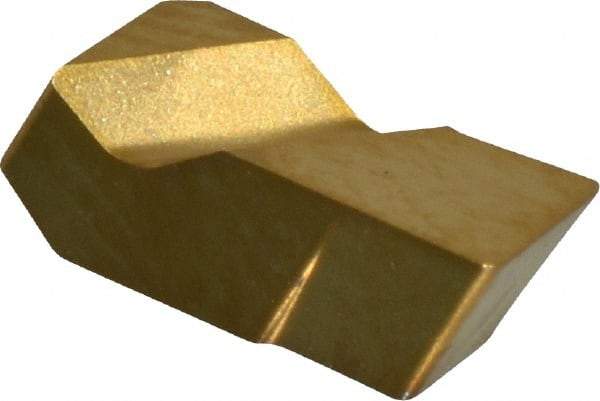 Kennametal - 1094NG Grade KC730, 2.39mm Cutting Width Carbide Grooving Insert - 1.91mm Max Depth of Cut, Left Hand, 0.19mm Corner Radius, TiN Finish - Eagle Tool & Supply
