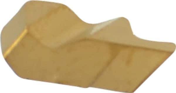 Kennametal - 1031NG Grade KC730, 0.79mm Cutting Width Carbide Grooving Insert - 1.27mm Max Depth of Cut, Left Hand, 0.19mm Corner Radius, TiN Finish - Eagle Tool & Supply