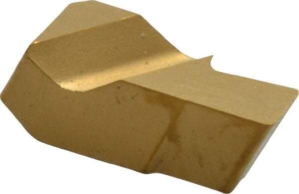 Kennametal - 1062NG K Grade KC730, 1.58mm Cutting Width Carbide Grooving Insert - 1.91mm Max Depth of Cut, Left Hand, 0.19mm Corner Radius, TiN Finish - Eagle Tool & Supply