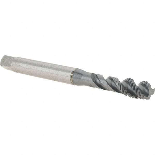 Emuge - 5/16-18 UNC 3 Flute 2B Bottoming Spiral Flute Tap - Cobalt, TiCN Finish, 3.543" OAL, Right Hand Flute, Right Hand Thread, Series Enorm - Eagle Tool & Supply