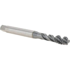 Emuge - 5/16-18 UNC 3 Flute 2B Bottoming Spiral Flute Tap - Cobalt, TiCN Finish, 3.543" OAL, Right Hand Flute, Right Hand Thread, Series Enorm - Eagle Tool & Supply