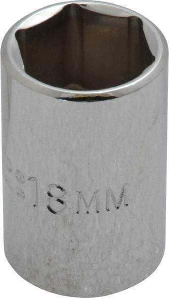 Proto - 1/2" Drive, Standard Hand Socket - 6 Points, 1-1/2" OAL, Chrome Finish - Eagle Tool & Supply