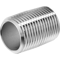 Stainless Steel Pipe Nipples & Pipe; Thread Style: Fully Threaded; Construction: Welded; Schedule: 40; Thread Standard: NPT; BSPT; Lead Free: Yes; Standards: ASTM A733; ASTM A312; ANSI/ASME B1.20.1; Overall Length: 1.13