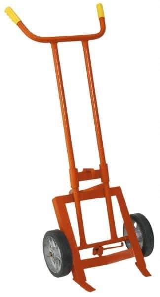 Wesco Industrial Products - 1,000 Lb Load Capacity, 55 Gal Drum Hand Truck - 24-1/2" Wide x 62" High, 2 Wheels - Eagle Tool & Supply