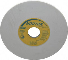 Norton - 7" Diam x 1-1/4" Hole x 1/4" Thick, L Hardness, 150 Grit Surface Grinding Wheel - Aluminum Oxide, Type 1, Very Fine Grade, 3,600 Max RPM, Vitrified Bond, No Recess - Eagle Tool & Supply