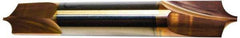 Accupro - 0.156" Radius, 3/8" Mill Diam, 2 Flute Solid Carbide Corner Rounding End Mill - Double End, TiCN Finish, 2-1/2" OAL, 3/8" Shank Diam - Eagle Tool & Supply