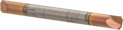 Accupro - 0.015" Radius, 1/8" Mill Diam, 2 Flute Solid Carbide Corner Rounding End Mill - Double End, TiCN Finish, 1-1/2" OAL, 1/8" Shank Diam - Eagle Tool & Supply