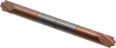 Accupro - 0.046" Radius, 3/16" Mill Diam, 2 Flute Solid Carbide Corner Rounding End Mill - Double End, TiCN Finish, 2" OAL, 3/16" Shank Diam - Eagle Tool & Supply