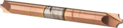 Accupro - 0.062" Radius, 3/16" Mill Diam, 2 Flute Solid Carbide Corner Rounding End Mill - Double End, TiCN Finish, 2" OAL, 3/16" Shank Diam - Eagle Tool & Supply
