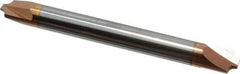 Accupro - 0.072" Radius, 1/4" Mill Diam, 2 Flute Solid Carbide Corner Rounding End Mill - Double End, TiCN Finish, 2-1/2" OAL, 1/4" Shank Diam - Eagle Tool & Supply