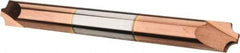 Accupro - 0.078" Radius, 1/4" Mill Diam, 2 Flute Solid Carbide Corner Rounding End Mill - Double End, TiCN Finish, 2-1/2" OAL, 1/4" Shank Diam - Eagle Tool & Supply