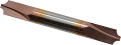 Accupro - 0.109" Radius, 5/16" Mill Diam, 2 Flute Solid Carbide Corner Rounding End Mill - Double End, TiCN Finish, 2-1/2" OAL, 5/16" Shank Diam - Eagle Tool & Supply