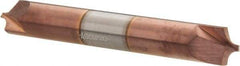 Accupro - 1/8" Radius, 5/16" Mill Diam, 2 Flute Solid Carbide Corner Rounding End Mill - Double End, TiCN Finish, 2-1/2" OAL, 5/16" Shank Diam - Eagle Tool & Supply