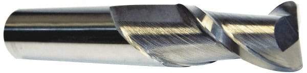 Accupro - 3/4", 2 Flute, Single End, Solid Carbide, 0.045" Corner Radius End Mill - 4" OAL, 40° Helix, Right Hand Flute, 1-1/2" LOC, Right Hand Cut - Eagle Tool & Supply