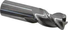 Accupro - 1", 3 Flute, Single End, Solid Carbide, 1/8" Corner Radius End Mill - 4" OAL, 40° Helix, Right Hand Flute, 1-3/4" LOC, Right Hand Cut - Eagle Tool & Supply