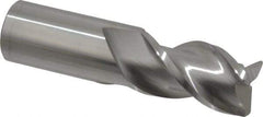 Accupro - 1", 3 Flute, Single End, Solid Carbide, 0.06" Corner Radius End Mill - 4" OAL, 40° Helix, Right Hand Flute, 1-3/4" LOC, Right Hand Cut - Eagle Tool & Supply