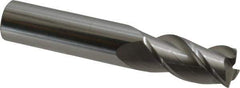 Accupro - 5/8", 3 Flute, Single End, Solid Carbide, 0.03" Corner Radius End Mill - 3-1/2" OAL, 40° Helix, Right Hand Flute, 1-1/4" LOC, Right Hand Cut - Eagle Tool & Supply
