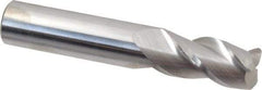 Accupro - 5/8", 3 Flute, Single End, Solid Carbide, 0.09" Corner Radius End Mill - 3-1/2" OAL, 40° Helix, Right Hand Flute, 1-1/4" LOC, Right Hand Cut - Eagle Tool & Supply