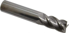 Accupro - 5/8", 4 Flute, Single End, Solid Carbide, 0.01" Corner Radius End Mill - 3-1/2" OAL, 40° Helix, Right Hand Flute, 1-1/4" LOC, Right Hand Cut - Eagle Tool & Supply