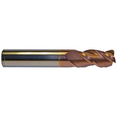Accupro - 1" Diam 3 Flute Solid Carbide 0.015" Corner Radius End Mill - Eagle Tool & Supply