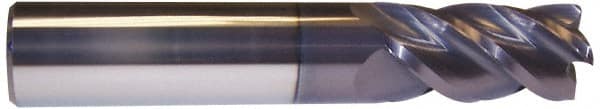 Accupro - 1" Diam 4 Flute Solid Carbide 0.015" Corner Radius End Mill - Eagle Tool & Supply