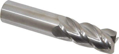 Accupro - 1", 4 Flute, Single End, Solid Carbide, 0.06" Corner Radius End Mill - 5" OAL, 40° Helix, Right Hand Flute, 2-1/4" LOC, Right Hand Cut - Eagle Tool & Supply