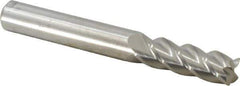 Accupro - 3/8", 4 Flute, Single End, Solid Carbide, 0.03" Corner Radius End Mill - 3" OAL, 40° Helix, Right Hand Flute, 1-1/8" LOC, Right Hand Cut - Eagle Tool & Supply