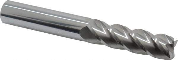 Accupro - 5/8", 4 Flute, Single End, Solid Carbide, 0.02" Corner Radius End Mill - 4-5/8" OAL, 40° Helix, Right Hand Flute, 2-1/8" LOC, Right Hand Cut - Eagle Tool & Supply