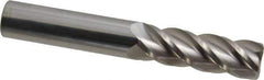 Accupro - 3/4", 4 Flute, Single End, Solid Carbide, 0.06" Corner Radius End Mill - 5" OAL, 40° Helix, Right Hand Flute, 2-1/4" LOC, Right Hand Cut - Eagle Tool & Supply