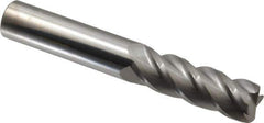 Accupro - 3/4", 4 Flute, Single End, Solid Carbide, 0.09" Corner Radius End Mill - 5" OAL, 40° Helix, Right Hand Flute, 2-1/4" LOC, Right Hand Cut - Eagle Tool & Supply