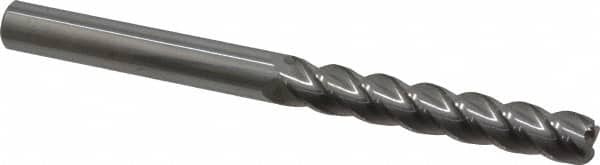 Accupro - 1/2" Diam 4 Flute Solid Carbide 0.09" Corner Radius End Mill - Eagle Tool & Supply
