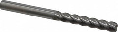 Accupro - 1/2" Diam 4 Flute Solid Carbide 0.09" Corner Radius End Mill - Eagle Tool & Supply