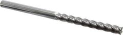 Accupro - 3/8", 4 Flute, Single End, Solid Carbide, 0.015" Corner Radius End Mill - 6" OAL, 40° Helix, Right Hand Flute, 3" LOC, Right Hand Cut - Eagle Tool & Supply