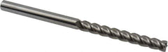 Accupro - 3/8", 4 Flute, Single End, Solid Carbide, 0.03" Corner Radius End Mill - 6" OAL, 40° Helix, Right Hand Flute, 3" LOC, Right Hand Cut - Eagle Tool & Supply