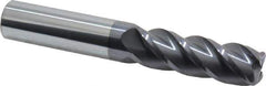 Accupro - 3/4", 4 Flute, Single End, Solid Carbide, 1/8" Corner Radius End Mill - 5" OAL, 40° Helix, Right Hand Flute, 2-1/4" LOC, Right Hand Cut - Eagle Tool & Supply