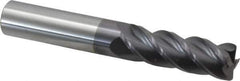 Accupro - 3/4", 4 Flute, Single End, Solid Carbide, 0.06" Corner Radius End Mill - 5" OAL, 40° Helix, Right Hand Flute, 2-1/4" LOC, Right Hand Cut - Eagle Tool & Supply