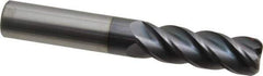 Accupro - 3/4", 4 Flute, Single End, Solid Carbide, 0.09" Corner Radius End Mill - 5" OAL, 40° Helix, Right Hand Flute, 2-1/4" LOC, Right Hand Cut - Eagle Tool & Supply