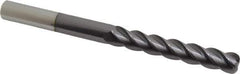 Accupro - 1/2", 4 Flute, Single End, Solid Carbide, 1/8" Corner Radius End Mill - 6" OAL, 40° Helix, Right Hand Flute, 3" LOC, Right Hand Cut - Eagle Tool & Supply